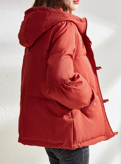Hooded Slim Short Cotton-padded Coat