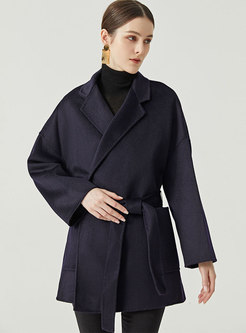 Stylish Lapel Straight Double-cashmere Coat