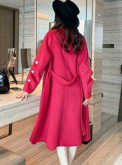 Stylish Straight Long Wool Blend Overcoat