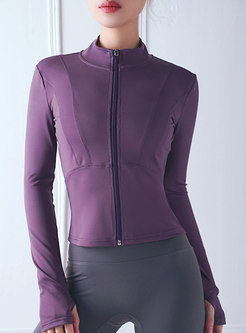 Mock Neck Tight Quick-drying Sport Jacket