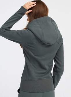 Hooded Long Sleeve Tight Outdoor Jacket