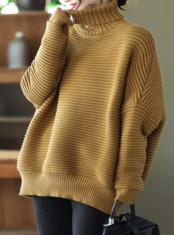Turtleneck Pullover Loose Casual Sweater
