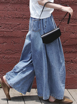 Plus Size High Waisted Casual Wide Leg Pants