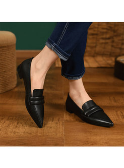 Pointed Toe Low Heel Loafers