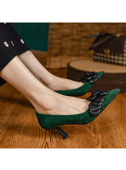 Pointed Toe Low-fronted Heels