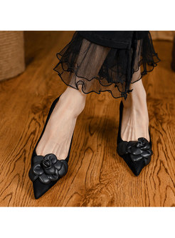 Pointed Toe Low-fronted Heels