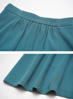Brief High Waisted A Line Midi Skirt