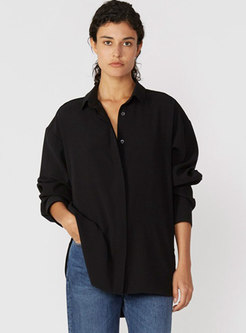 Brief Casual Single-breasted Loose Shirt