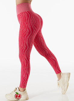High Waisted Animal Print Breathable Yoga Pants