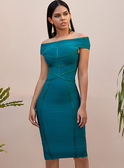 Sexy Off-the-shoulder Sheath Evening Prom Dress