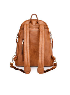 Backpack Purse PU Leather Zipper Bags Casual Backpacks Shoulder Bags