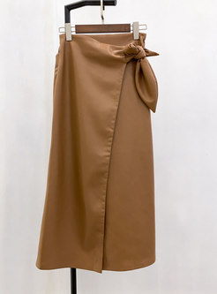 High Waist A-Line Maxi Skirts