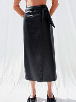 High Waist A-Line Maxi Skirts