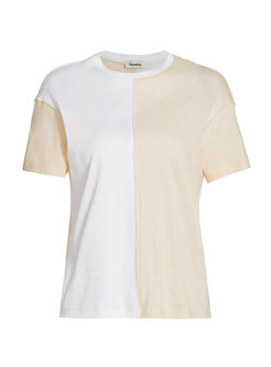 Color Matched Short Sleeve Slim T-shirt