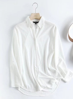Long Sleeve Solid Button Down Shirt