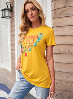 Short Sleeve Summer Crop T-Shirt Tops