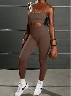 Women's Workout Outfits 2 Pieces Yoga Set Gym Exercise Seamless Yoga Leggings with Sports Bra