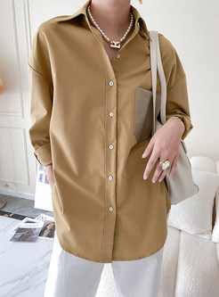 Women's Basic Long Sleeve Work Shirt Blouse