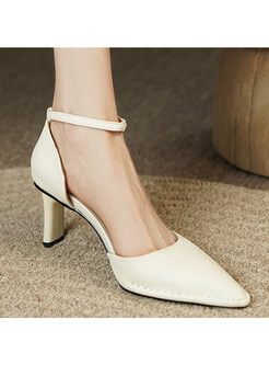 Women's Pumps Shoes Middle Heels Pointy Toe Dress Pump Stilettos