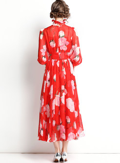Chiffon Print Loose Summer Boho Dresses