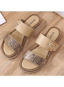 Women's Leather Footbeds Sandal