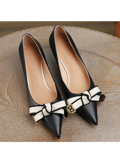 Women's Pointed Toe High Heels Bow Ankle Strap Pumps Shoes