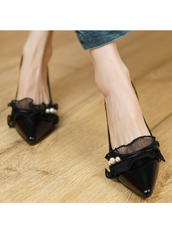 Womens Strap Stiletto Pointed Heeled Sandals Mid Heel Casual High Heel Shoes
