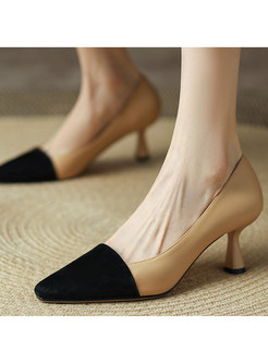 Women's Slip On Pointed Toe Stiletto Heels Pump Shoes