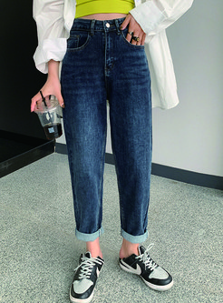 Women's High Rise Skinny Harem Jeans