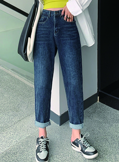 Women's High Rise Skinny Harem Jeans
