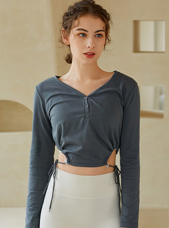 Women's Long Sleeve Crop Tops Seamless Workout Shirts