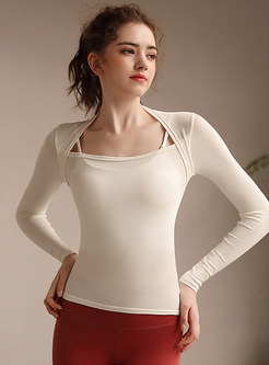 Women's Long Sleeve Crop Top Slim Fit Workout Shirts