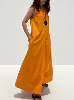 Summer Sleeveless Casual Long Maxi Dress
