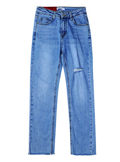 Women's High Rise Straight Ankle Jeans