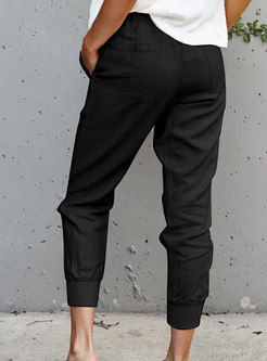 Women's High Waist Casual Cropped Pant