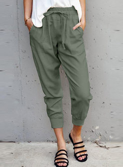 Women's High Waist Casual Cropped Pant