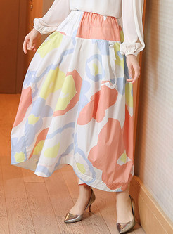 Fashion Floral Print Maxi Skirts