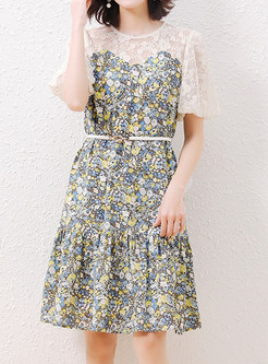 Flare Sleeve Floral Print Summer Dresses