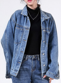 Women's Casual Boyfriend Oversized Denim Jacket