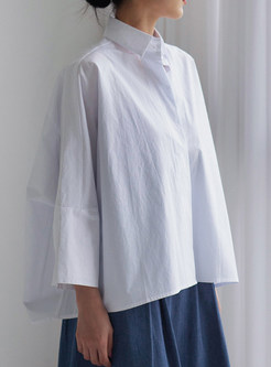 Loose Button Down Oversize Blouses for Women