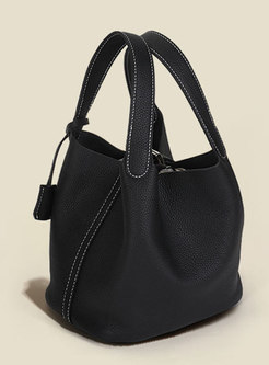 Women Leather Bucket Bag
