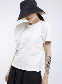 Women Fashion Puff Design Sleeve Summer T-shirt
