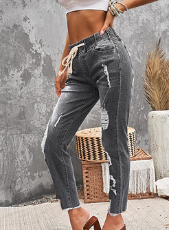 Women Plus Size Cropped Jeans