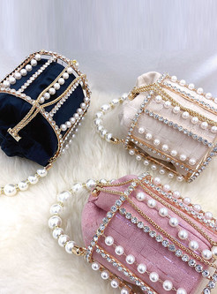 Women Pearl Decoration Evening Bags