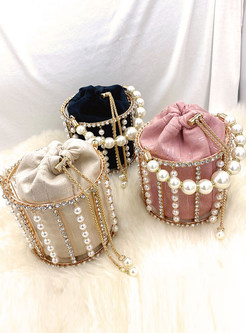 Women Pearl Decoration Evening Bags
