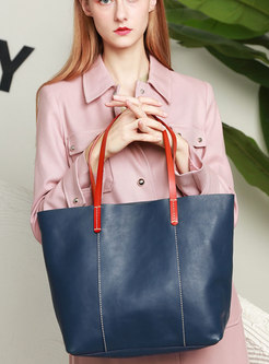 Women Leather Laptop Tote Office Shoulder Handbag