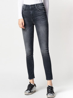 Women High Rise Cropped Jeans