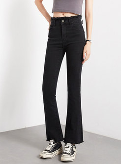 Women High Waist Stretchy Flare Jeans