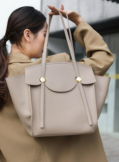 Women's Big Capacity Leather Tote Shoulder Bag
