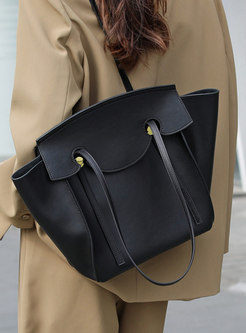 Women's Big Capacity Leather Tote Shoulder Bag